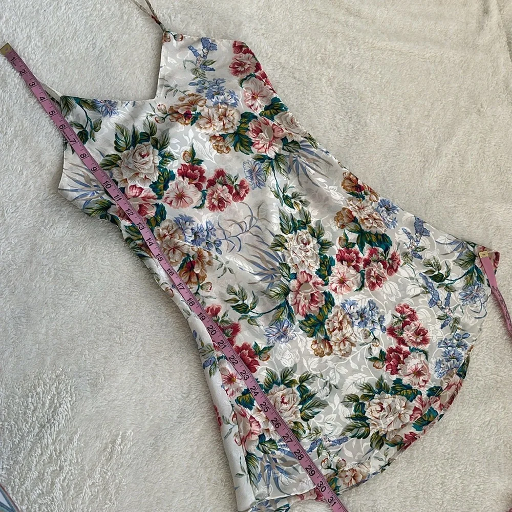 Vintage Y2K Womens Floral Fairy Grunge Romantic Coquette‎ Mini Slip Dress Small